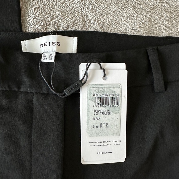 Reiss Joanne slim leg Black Tailored Trousers - Picture 4 of 7